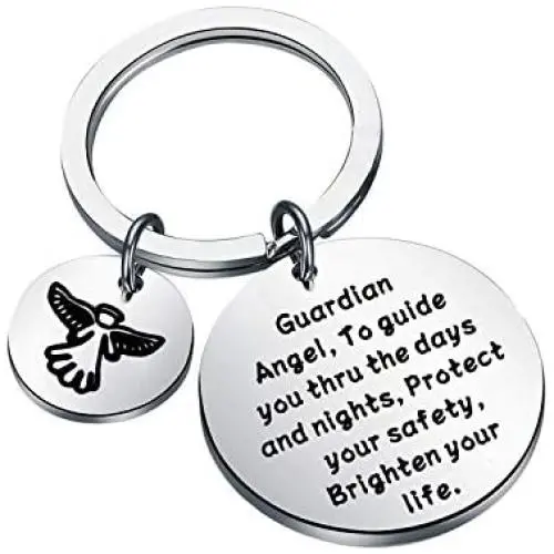 WSNANG Guardian Angel Protect Keychain to Guide You Thru The Days and Nights Protect Your Safety Keychain New Driver Gift Drive Safe Jewelry Gifts for Bus Driver Trucker WSNANG Guardian Angel Protect Keychain to Guide You Thru The Days and Nights Protect Your Safety Keychain New Driver Gift Drive Safe Jewelry Gifts for Bus Driver Trucker