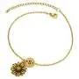 Joycuff Sunflower Bracelets for Women Teen Girls Daughter Best Friend Youre My Sunshine Initial Jewelry 18K Gold Chain Birthday Gifts for Her