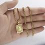 Harlermoon Initial Pendant Necklace A-Z 26 Capital Letters Monogram Name Necklace Box Chain Jewelry for Men Women