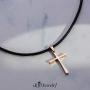 555Jewelry Stainless Steel Cross Braided Rope Cord Necklace for Men Women 18-24 Inches