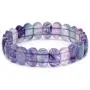 Amandastone Gemstone 14mm Faceted Oval Beads Elastic Bangle 7 Inch Unisex Amandastone Gemstone 14mm Faceted Oval Beads Elastic Bangle 7 Inch Unisex