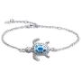 Blue Opal Sea Turtle Bracelet Sterling Silver Bracelets Jewelry For Women Gifts New Version 4 Level Adjustable Bracelet