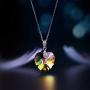 Love Heart Pendant Necklaces for Women Silver Tone Crystals Jewelry Gifts for Party/Anniversary Day/Birthday Swarovski 17MM Crystal Pendant 18” Necklace Jewelry | Silver Chain