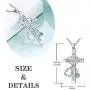 WOTEER Stethoscope Necklace for Nures Doctor Nurse Cross Necklace with Blue/White/Red Crystal Gifts for Women Graduation Medical Student