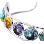 Blazing Autumn Adjustable Cuff Bracelet Van Gogh Under Glass Dome Jewelry Handmade Teens/Woman