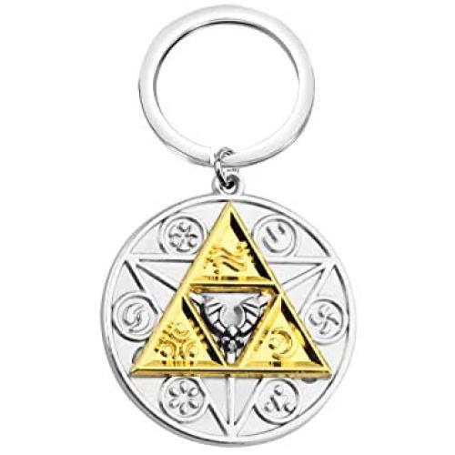The Legend of Zelda Pendant Necklace Zelda Triforce Keychain Legend of Zelda Jewelry Gifts for Zelda Lovers (Zelda Keychain)