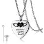 Urn Necklaces for Human Ashes Forever in My Heart Cremation Jewelry Necklace Pendant Funnel Filler Kit