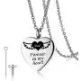 Urn Necklaces for Human Ashes Forever in My Heart Cremation Jewelry Necklace Pendant Funnel Filler Kit