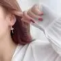 Sweet Dancing Girl Long Stud Earrings for Teen Girl Temperament Inlay Rhinestone Ballerina Drop Dangle Earrings for Women Jewelry
