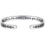 Memorial Gift for Women Girls God Has You in His Arms I Have You in My Heart Cuff Bangle Bracelet