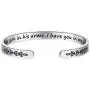 Memorial Gift for Women Girls God Has You in His Arms I Have You in My Heart Cuff Bangle Bracelet