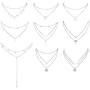 JOERICA 9 Pcs Dainty Layered Necklaces for Women Multilayer Adjustable Layering Choker Chain Necklaces Gold Plated Y Pendent Coin Bar Disc Necklaces Set