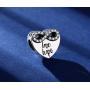 Syangpang Love Hope Charms for Fit Pandora Charms Bracelet 925 Sterling Silver Heart Beads Infinite Love Luck Charms for Bracelet Gift for Women and Girl