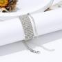 Jeweky Layered Choker Necklace Sparkly Crystal Gorgeous Silver Necklaces Chain Jewelry for Women and Girls