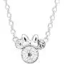Disney Minnie Mouse Crystal Birthstone Silver Plated Pendant Necklace