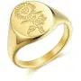 BAOWING Sunflower Rings for Women | Gold Chunky Dome Signet Ring | Stainless Steel Minimalistic Statement Jewelry Gift Girls 18K Gold Size 5 BAOWING Sunflower Rings for Women | Gold Chunky Dome Signet Ring | Stainless Steel Minimalistic Statement Jewelry Gift Girls 18K Gold Size 5