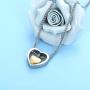 Baby Feet Double Heart Cremation Urn Necklace Keepsake Memorial Ashes Pendant Jewelry