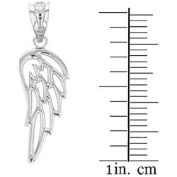 Certified 925 Sterling Silver Guardian Angel Filigree Wing Pendant Necklace