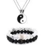 Long tiantian Yin Yang Necklace Bracelet Set for Couple His and Hers Bracelets Friendship Promise Necklaces for 2 Couple Gifts Long tiantian Yin Yang Necklace Bracelet Set for Couple His and Hers Bracelets Friendship Promise Necklaces for 2 Couple Gifts