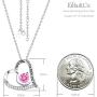 Mothers Day Birthday Gifts for Mom I Love You to the Moon and Back April May Birthstone Necklace Simulated Diamond Emerald Pearl and More stones Necklace for Her Sterling Silver