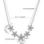 St.Claire Swarovski Crystals 18K Gold Plated Unique Pendant Necklace 925 Sterling Silver Necklace Birthstone Pendant Necklaces for Women with 5A Cubic Zirconia Christmas Jewelry Birthday Gift