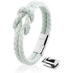 SERASAR - Leather Knot Bracelet for Women - Different Lengths and Colors - With Gift Box