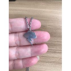 Stainless Steel Storm Cloud Flash Lightning Bolt Choker Necklace Simple Geometric Jewelry
