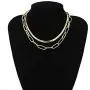 Minimalist Metal Snake Bone Thick Chunky Choker Chain Multi Layered Adjustable Length Necklace Bracelet Set Exaggeration Oval Cuban Collar Statement Clavicle Necklace for Women Men Jewelry Minimalist Metal Snake Bone Thick Chunky Choker Chain Multi Layered Adjustable Length Necklace Bracelet Set Exaggeration Oval Cuban Collar Statement Clavicle Necklace for Women Men Jewelry