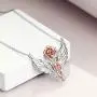 LUHE Sterling Silver Rose Flower, Heartbeat, Double Hearts, Celtic Necklace for Mom Girlfriend Wife Sisters