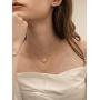 Long tiantian Dainty Layered Necklaces for Women,Multilayer Blue CZ Evil Eye Choker Bead Pendent Necklace for Teen Girls Handmade Lucky Jewelry