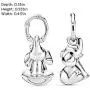 Pandora Jewelry Elephant Dangle Sterling Silver Charm