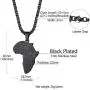 Richsteel National Borders/Eye of Horus African Map Necklace for Men Women Stainless Steel/18K Gold Plated Tribal Egyptian Jewelry with Customizable Service Travel Gift