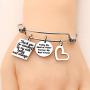 Maid of Honor Gift Bracelet Thank You for Standing by My Side Today and Always Bangle Jewelry Wedding Gift for Bridesmaid