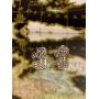 Mens Ladies 14K White Gold Over Silver Lab Diamond Nugget Earrings Screw Back Studs Iced Out aretes para hombre - Mens Earrings, Screw Back, Mens Jewelry, Hip hop Earring