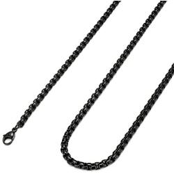 FIBO STEEL 2-4MM Stainless Steel Mens Womens Necklace Rolo Cable Chain, 16-36 inches