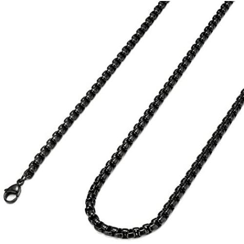 FIBO STEEL 2-4MM Stainless Steel Mens Womens Necklace Rolo Cable Chain, 16-36 inches