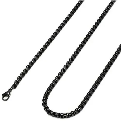 FIBO STEEL 2-4MM Stainless Steel Mens Womens Necklace Rolo Cable Chain, 16-36 inches