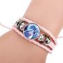GOOEY Adjustable Wolf Braided Leather Bracelet - Cute Bangle Bracelets for Women, The Pretty Gifts for Women