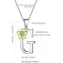 Aurora Tears 925 Sterling Silver Initial 26 Letter Necklace Women Crystal A-Z Alphabet Name Pendant Birthday Jewelry