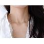 Tiny Heart Star Moon Cross Infinity Love Pendant Necklace for Women Girls Kids 925 Sterling Silver 14K Gold Plated Simple Mini Cute Petite Choker Tassel Chain Multiple Jewelry Set (Gold Coin Choker)