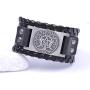 Pagan Triple Moon Goddess Pentagram Tree of Life Leather Bracelet for Men/Women Amulet Jewelry