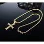 OPALTOP 14K Yellow Gold Plated Cross Necklace for Men Religious Jewelry Gifts Boys CZ Cross Pendant Necklaces 19.5in OPALTOP 14K Yellow Gold Plated Cross Necklace for Men Religious Jewelry Gifts Boys CZ Cross Pendant Necklaces 19.5in