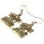 NEWEI Plated Alloy Antique Gold Merry-go-round Carousel Horse Earrings For Women Kid Dangle Vintage Jewelry Gift