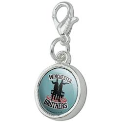 GRAPHICS & MORE Supernatural Winchester Brothers Antiqued Bracelet Pendant Zipper Pull Charm with Lobster Clasp