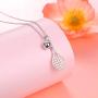 S925 Sterling Silver Jewelry Tennis Racket Pendant Necklace Gift for Tennis Sports lover 18 inches to 20 inches