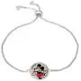 Disney Mickey or Minnie Mouse Silver Plated Lariat Bracelet, Official License Disney Mickey or Minnie Mouse Silver Plated Lariat Bracelet, Official License