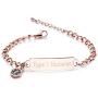 linnalove Shining Diamond Cutting Medical Alert id Bracelet for Women