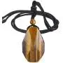 SUNYIK Crystal Pendant Necklace for Men and Women, Faceted Healing Stone with Adjustable Nylon Rope