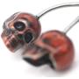 CONTROSE Jewelry Red Cherry Skull Necklace with Pendant (28'' necklace - 316L Stainless Steel)
