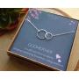 EFYTAL Godmother Gifts From Godchild Sterling Silver Interlocking Circle Necklace Proposal Gift For Girl Baptism